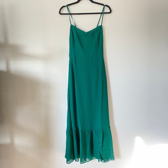 Reformation Emersyn Dress in Emerald - Picture 8 of 16